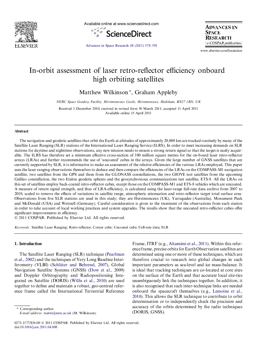 In-orbit assessment of laser retro-reflector efficiency onboard high orbiting satellites