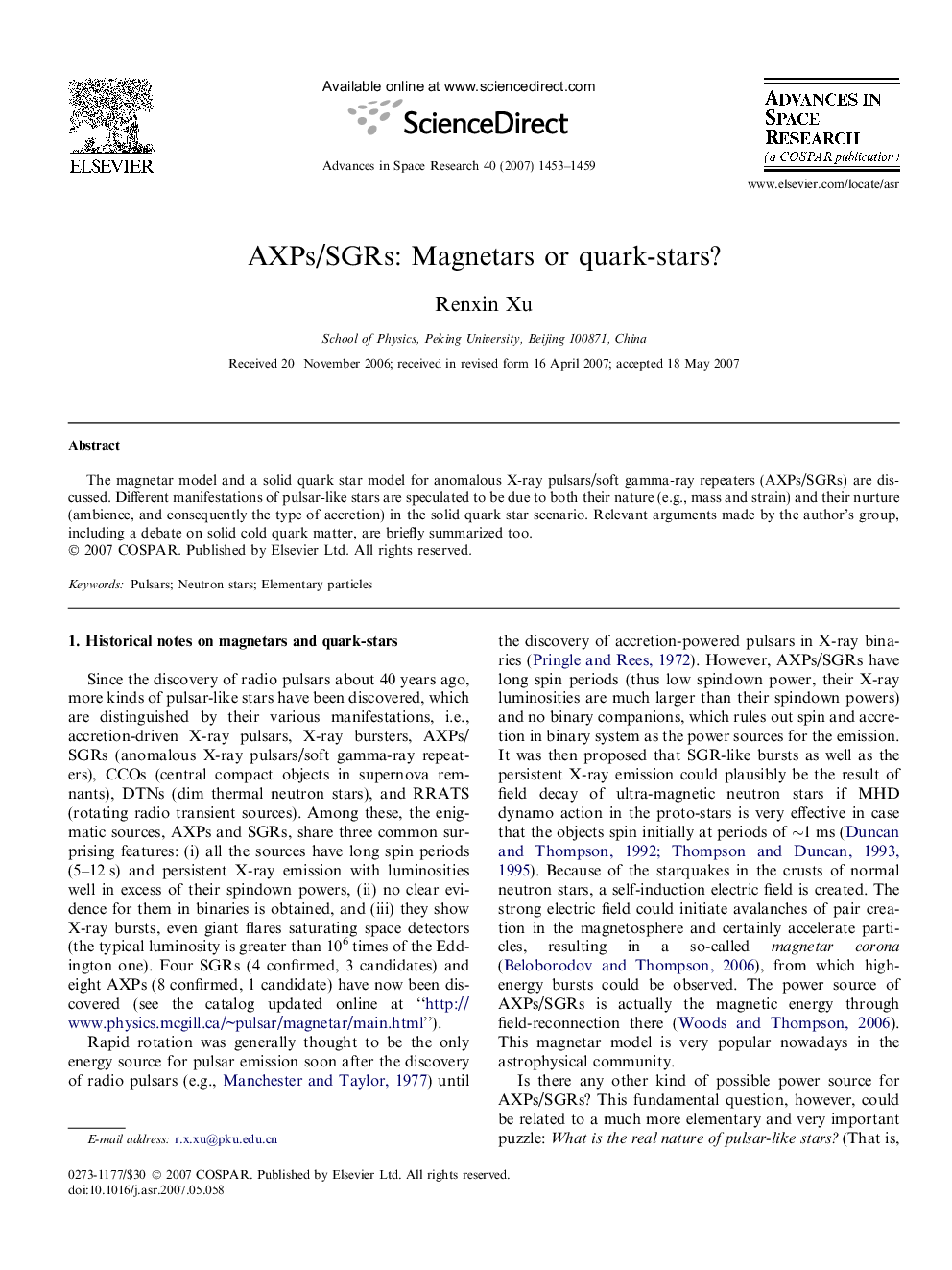 AXPs/SGRs: Magnetars or quark-stars?