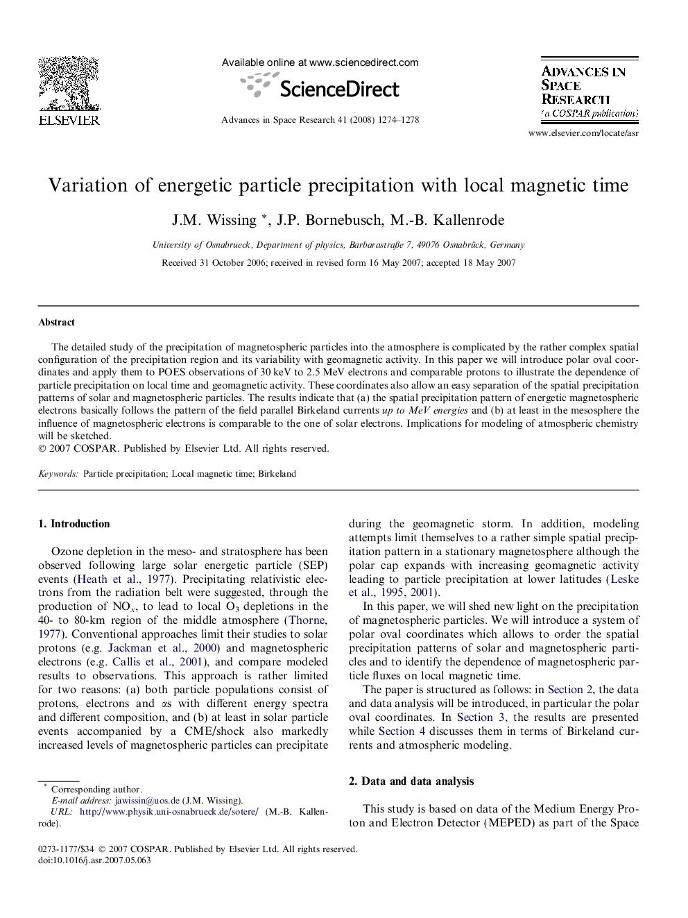 Variation of energetic particle precipitation with local magnetic time