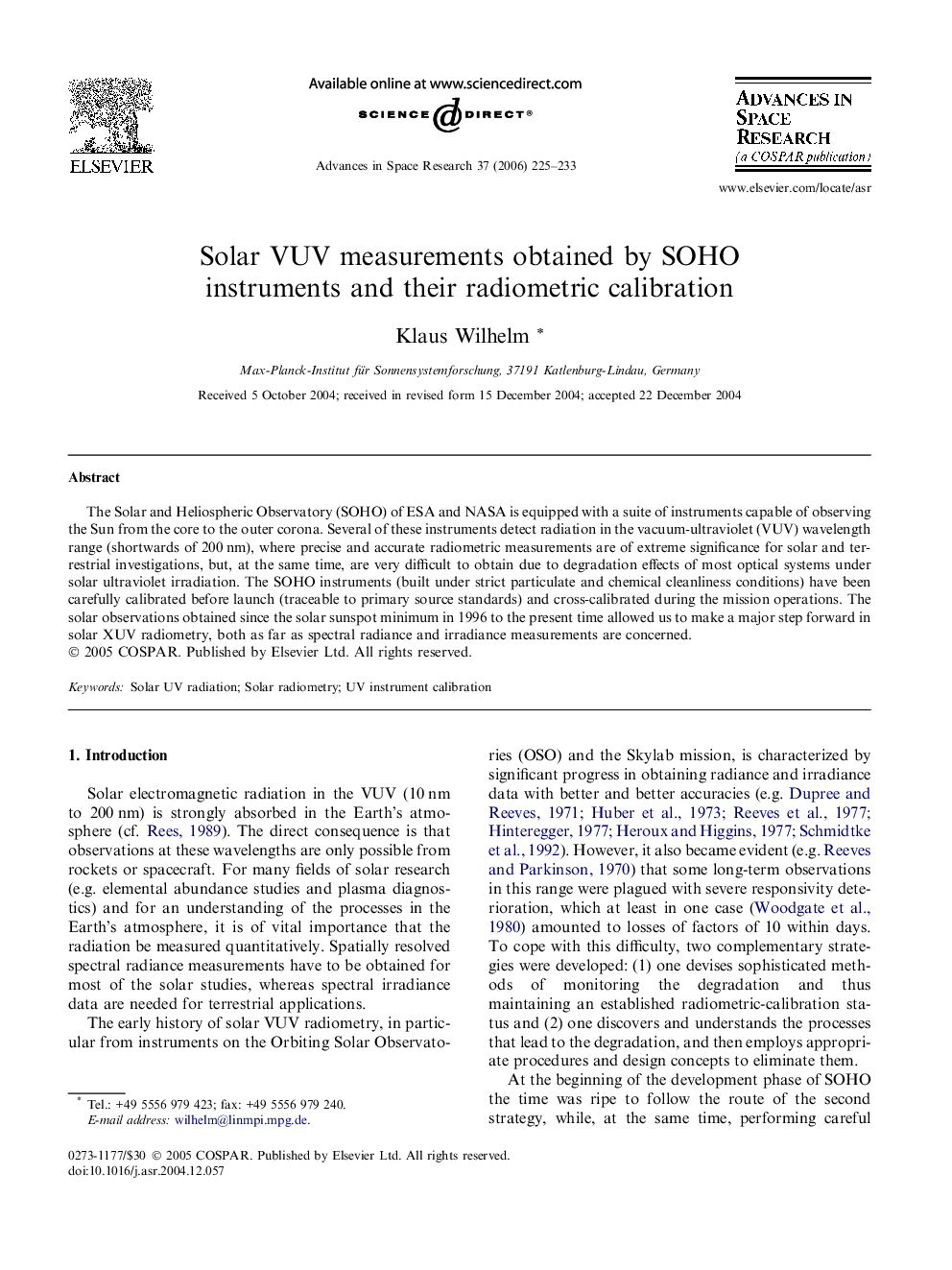 Solar VUV measurements obtained by SOHO instruments and their radiometric calibration