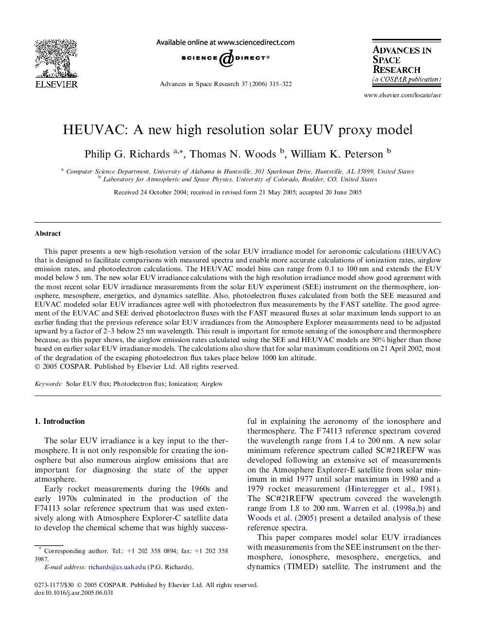 HEUVAC: A new high resolution solar EUV proxy model