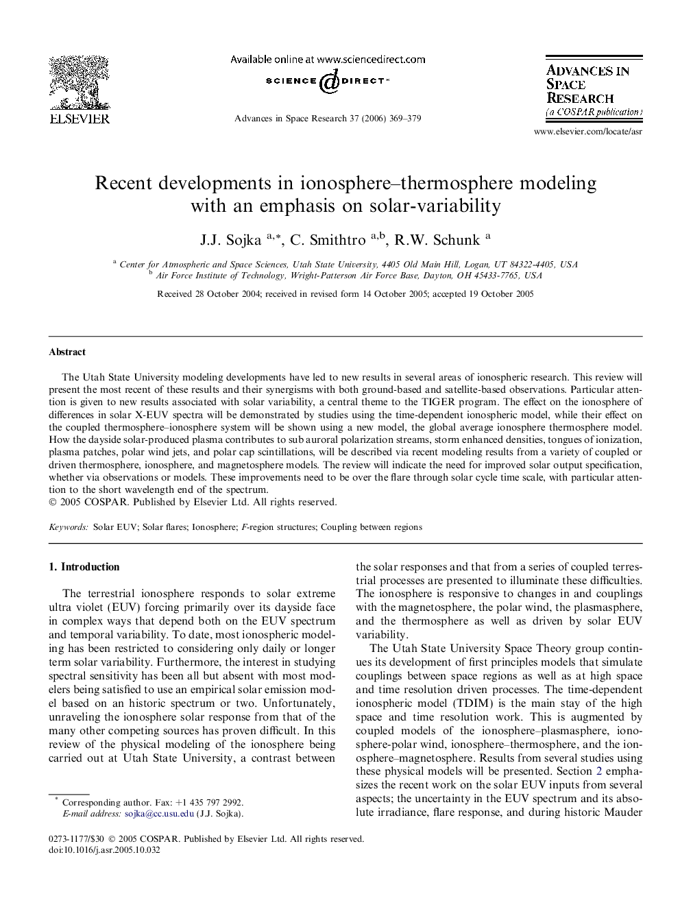 Recent developments in ionosphere-thermosphere modeling with an emphasis on solar-variability