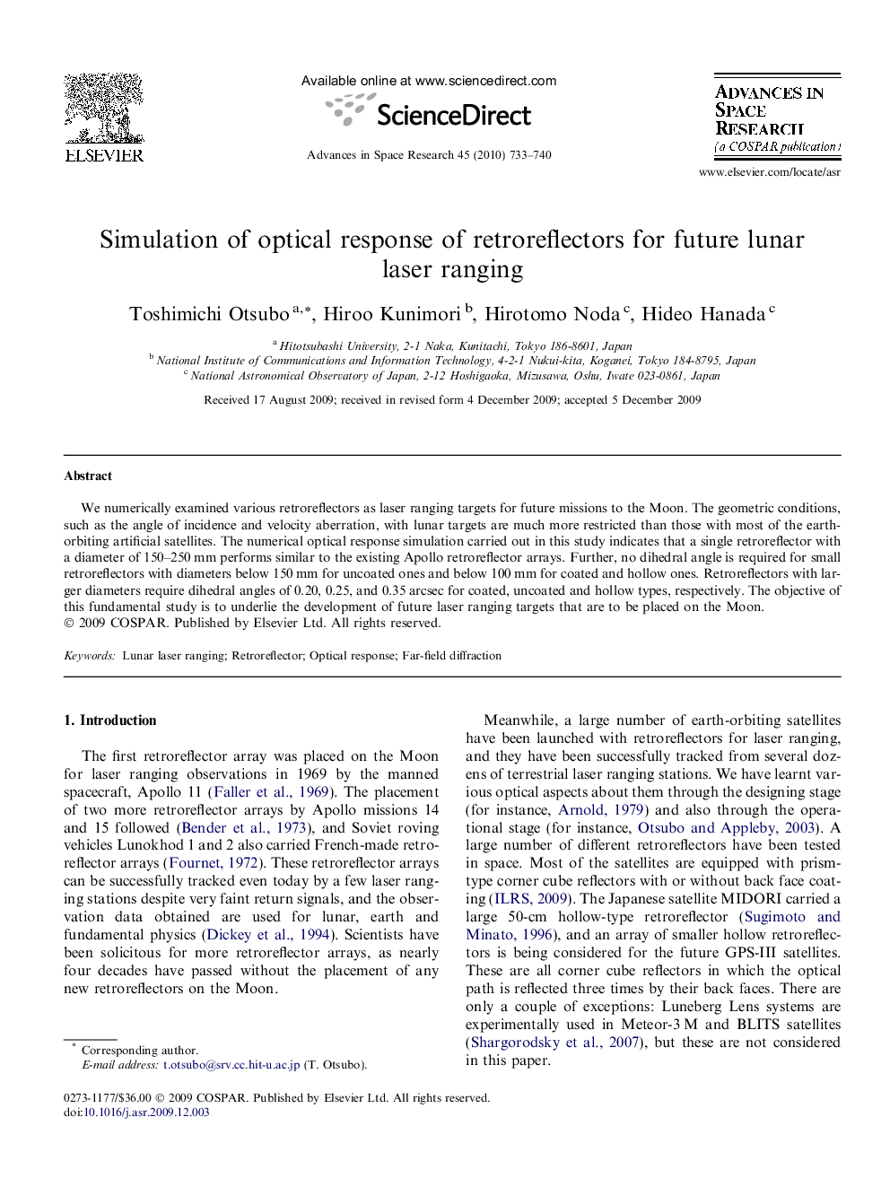 Simulation of optical response of retroreflectors for future lunar laser ranging