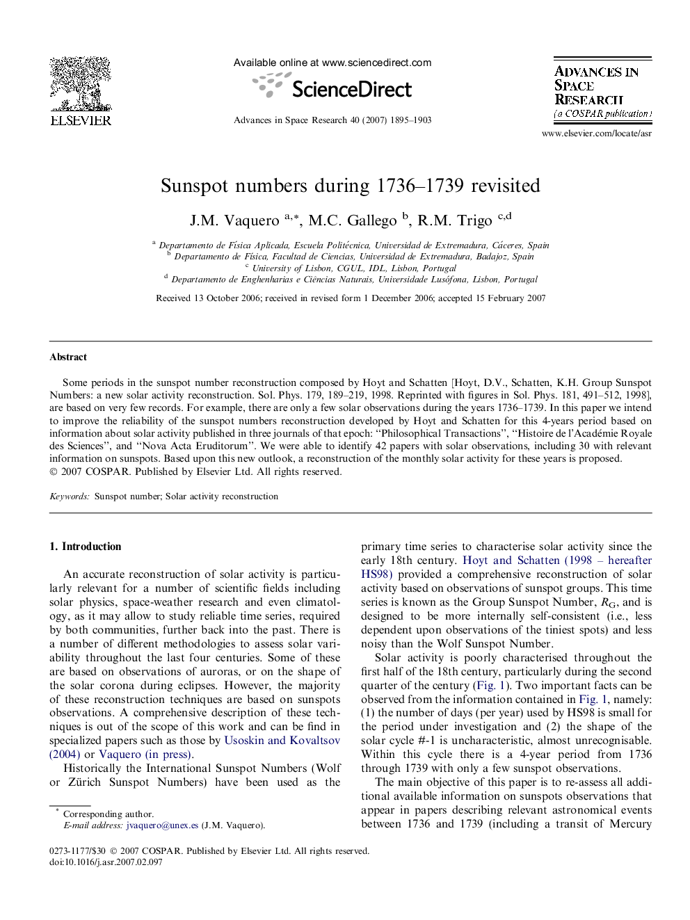 Sunspot numbers during 1736-1739 revisited