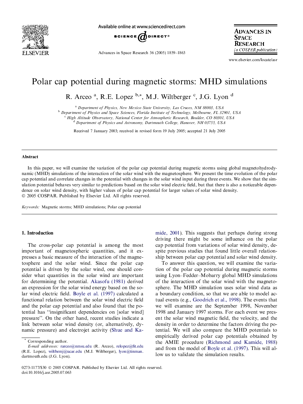 Polar cap potential during magnetic storms: MHD simulations