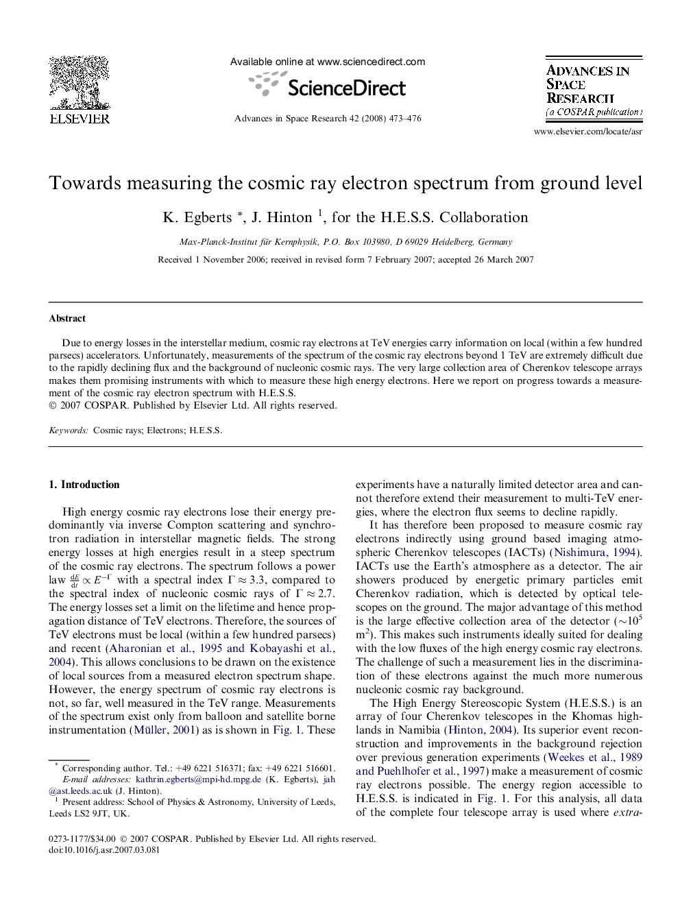 Towards measuring the cosmic ray electron spectrum from ground level