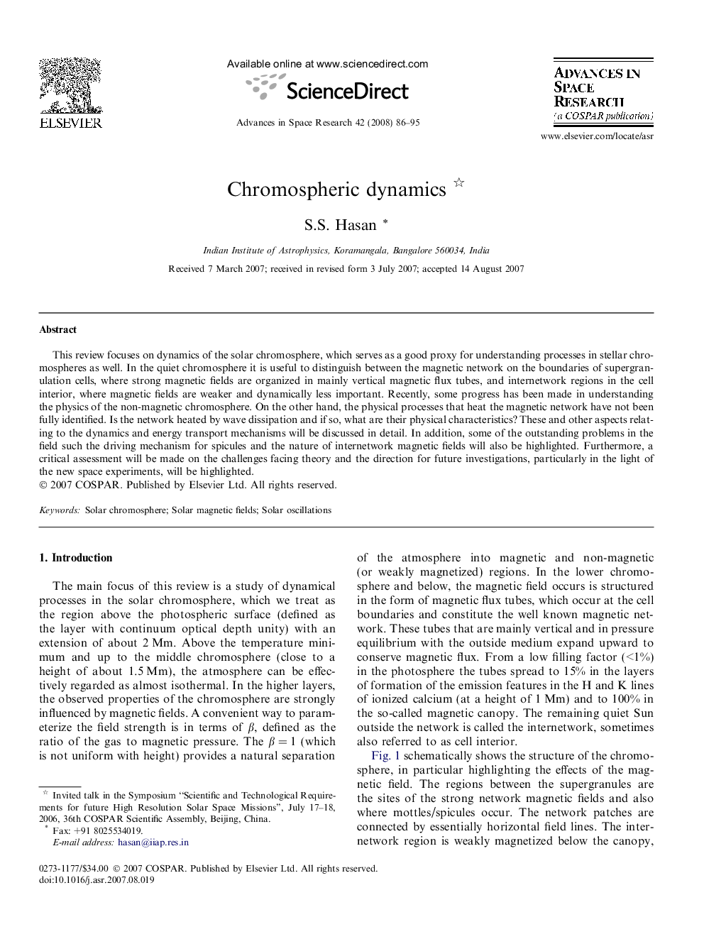 Chromospheric dynamics