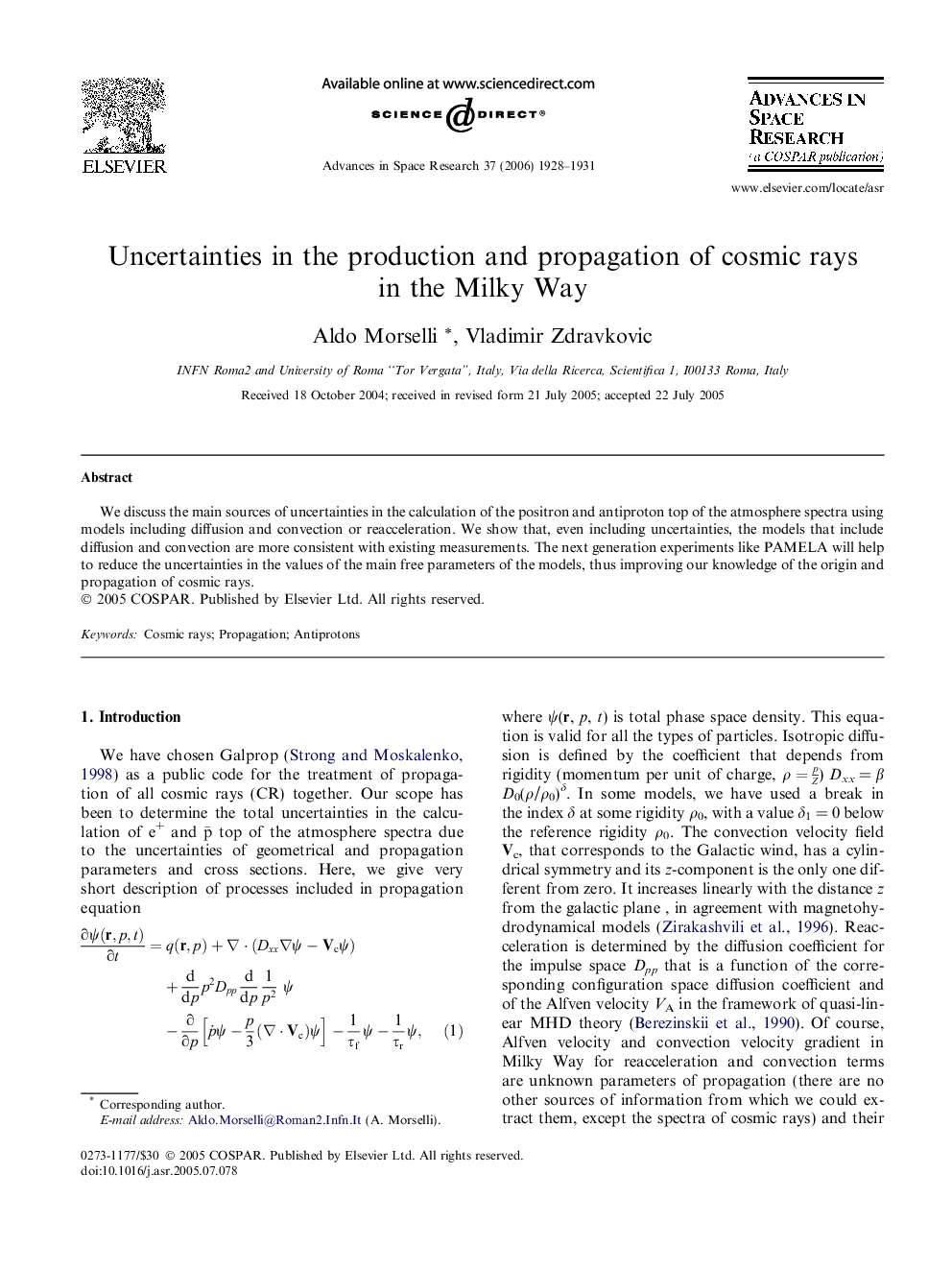 Uncertainties in the production and propagation of cosmic rays in the Milky Way