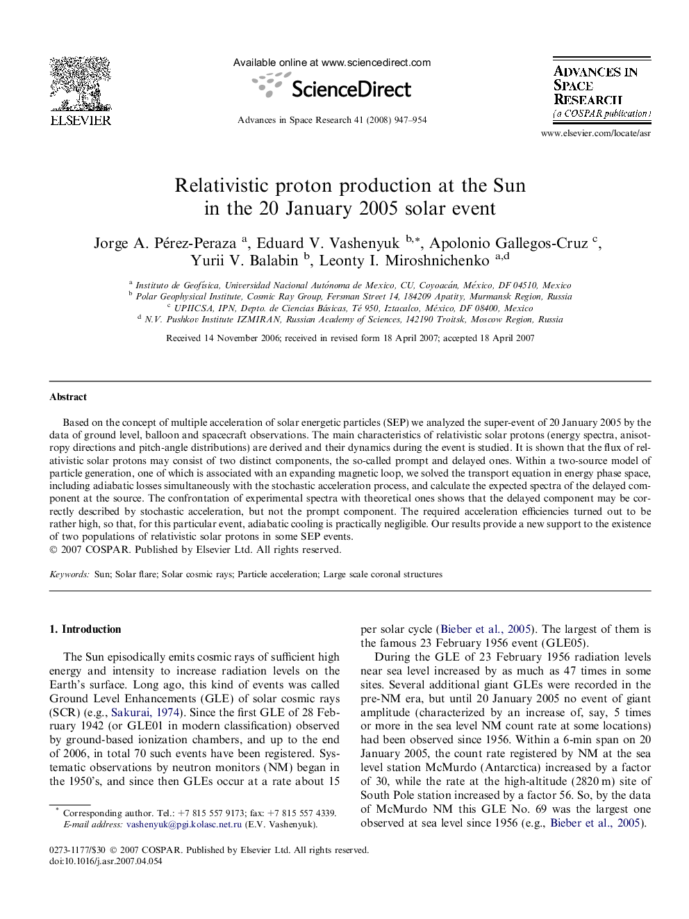 Relativistic proton production at the Sun in the 20 January 2005 solar event