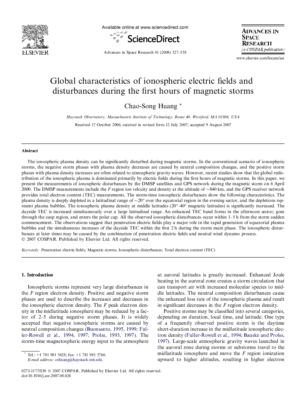 Global characteristics of ionospheric electric fields and disturbances during the first hours of magnetic storms