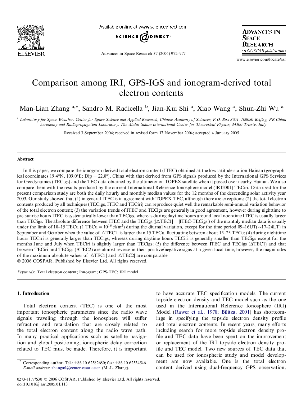 Comparison among IRI, GPS-IGS and ionogram-derived total electron contents