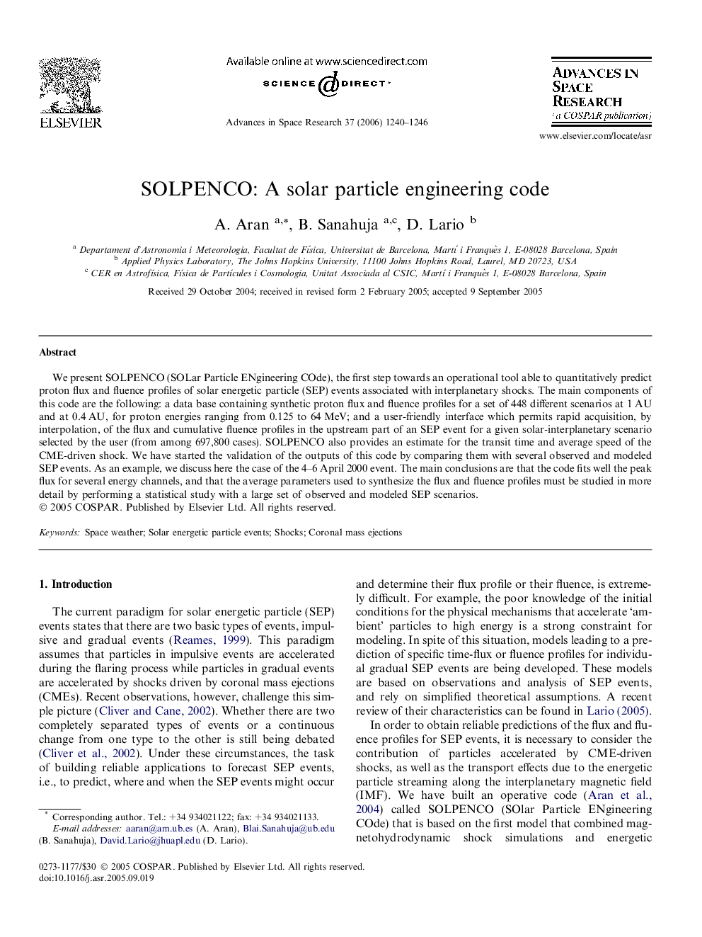 SOLPENCO: A solar particle engineering code