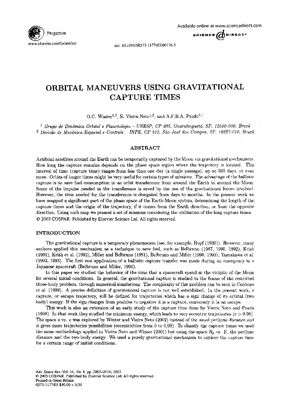 Orbital maneuvers using gravitational capture times