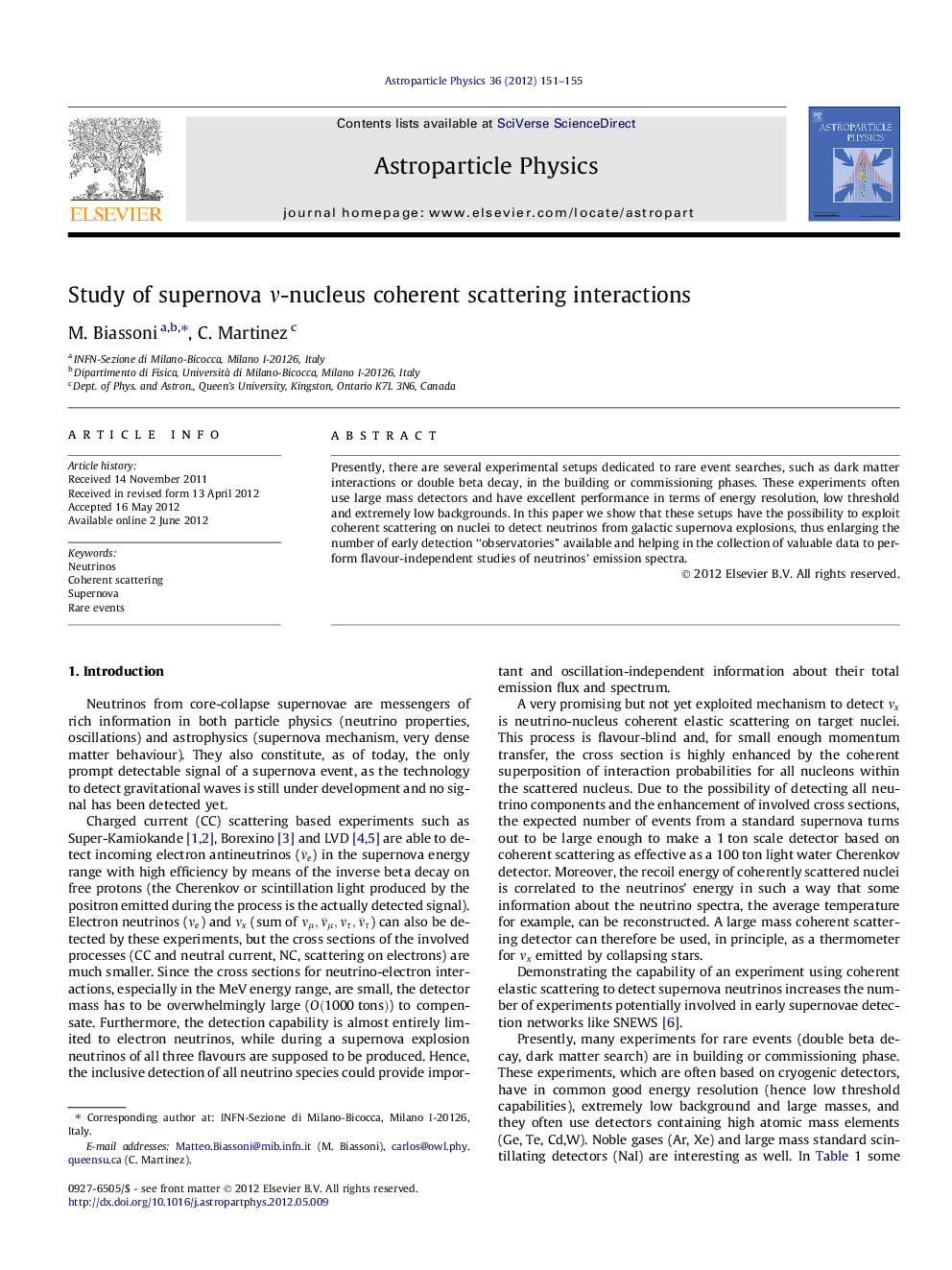 Study of supernova νν-nucleus coherent scattering interactions