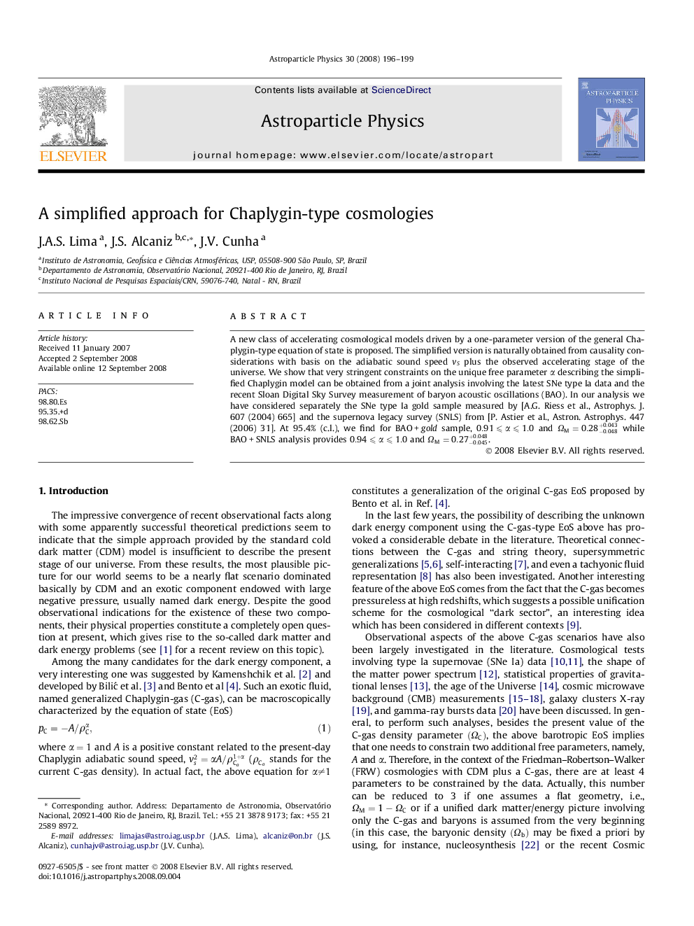 A simplified approach for Chaplygin-type cosmologies