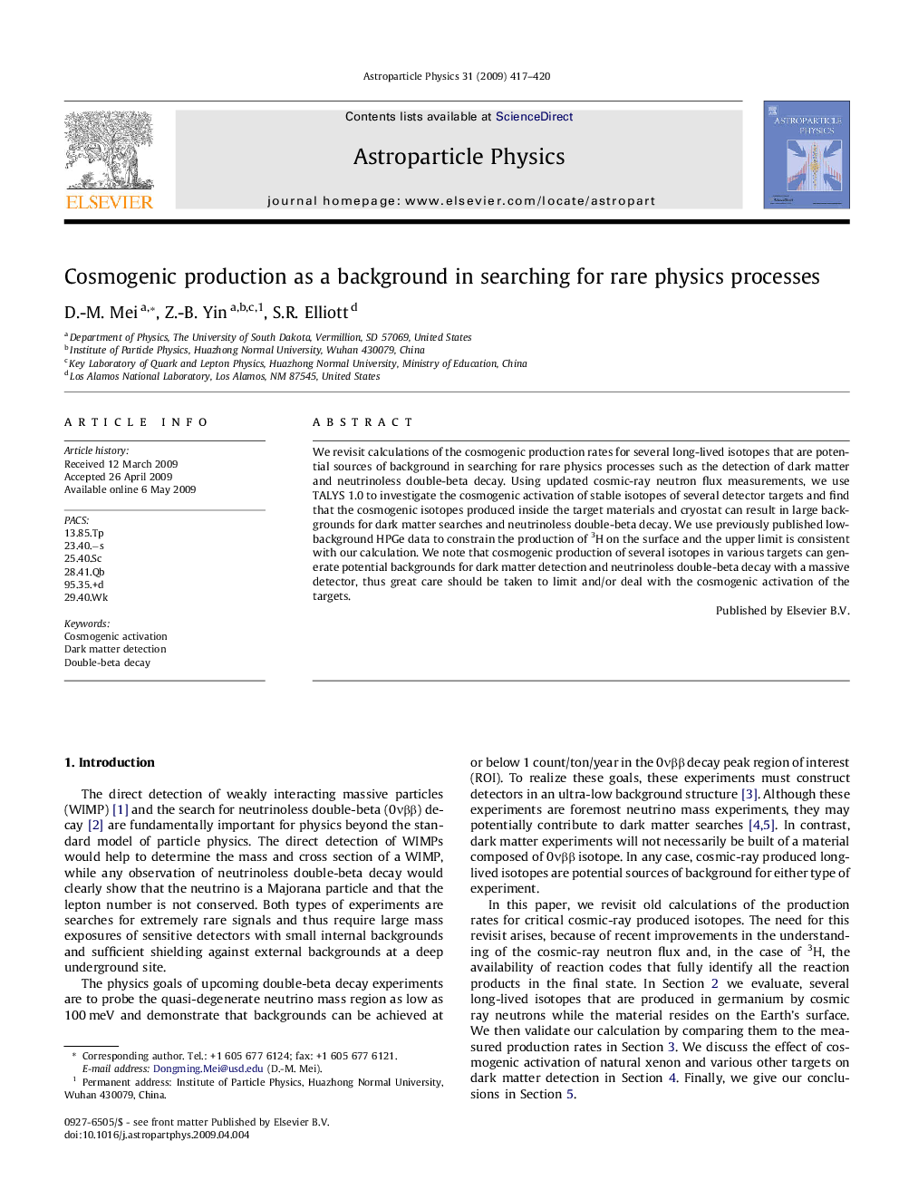 Cosmogenic production as a background in searching for rare physics processes