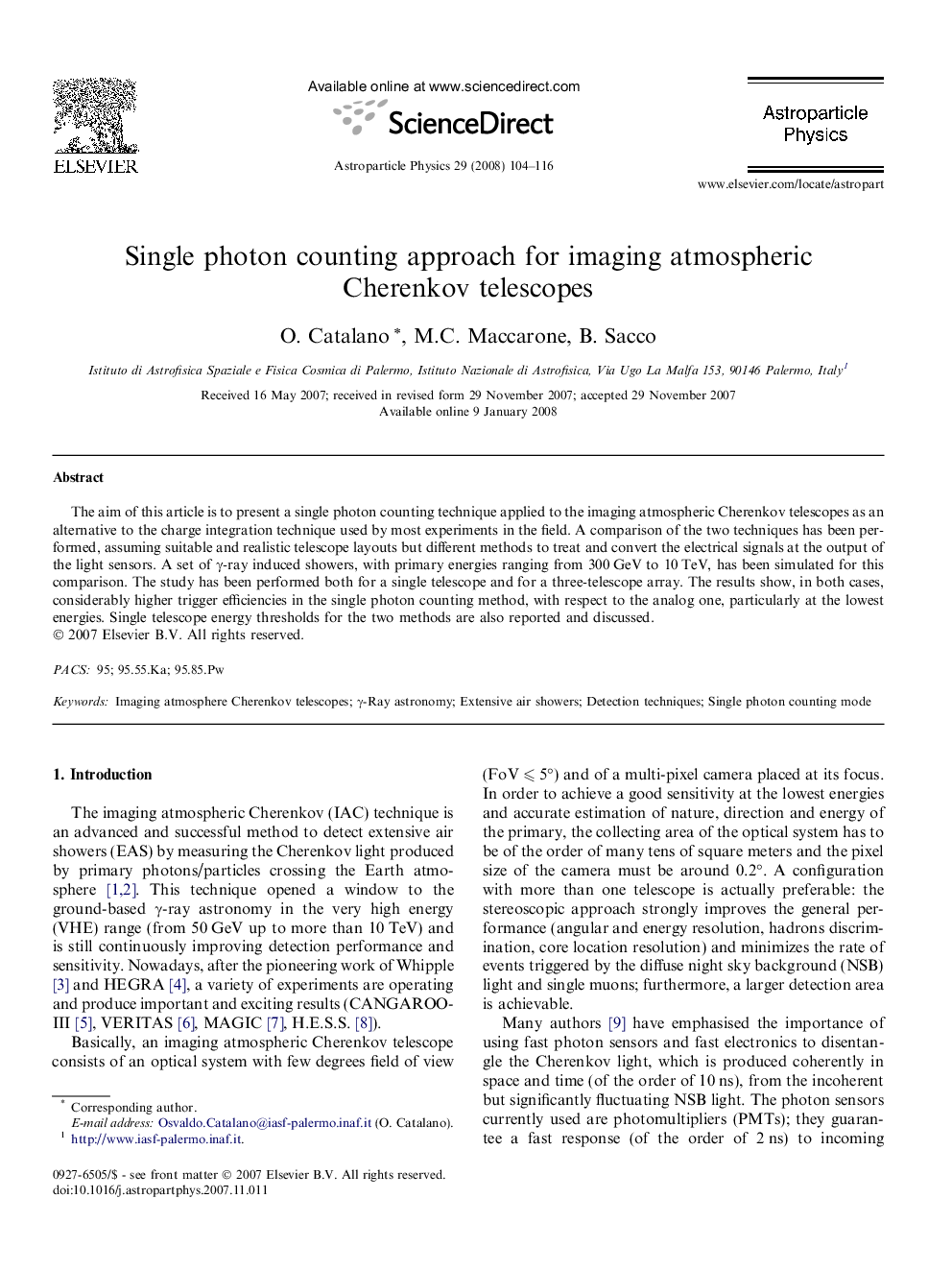 Single photon counting approach for imaging atmospheric Cherenkov telescopes