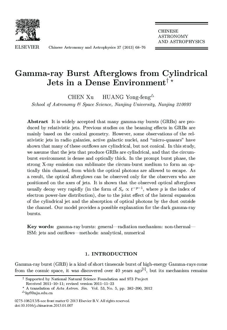 Gamma-ray Burst Afterglows from Cylindrical Jets in a Dense Environment 