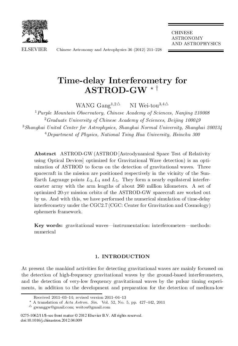 Time-delay Interferometry for ASTROD-GW 