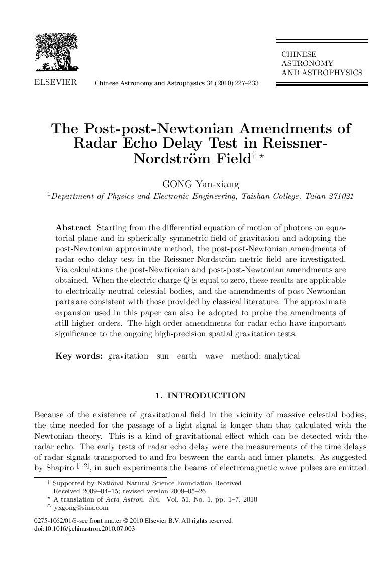 The Post-post-Newtonian Amendments of Radar Echo Delay Test in Reissner-Nordström Field 