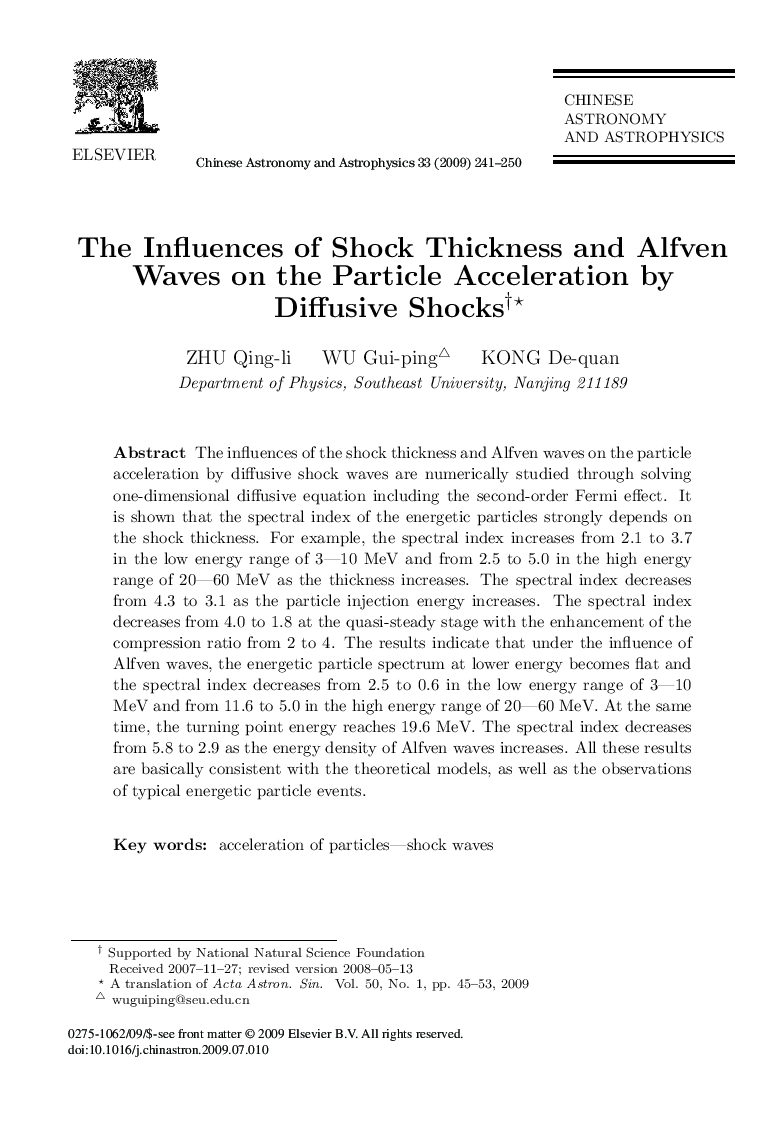The Influences of Shock Thickness and Alfven Waves on the Particle Acceleration by Diffusive Shocks 