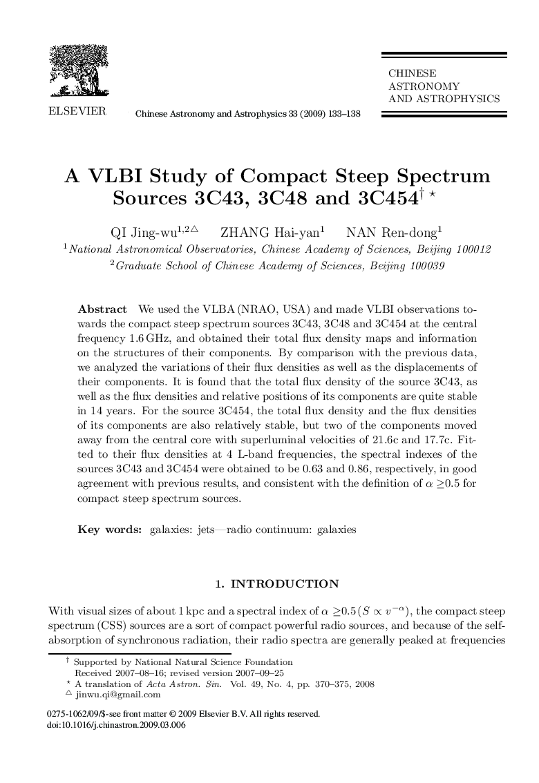 A VLBI Study of Compact Steep Spectrum Sources 3C43, 3C48 and 3C454 