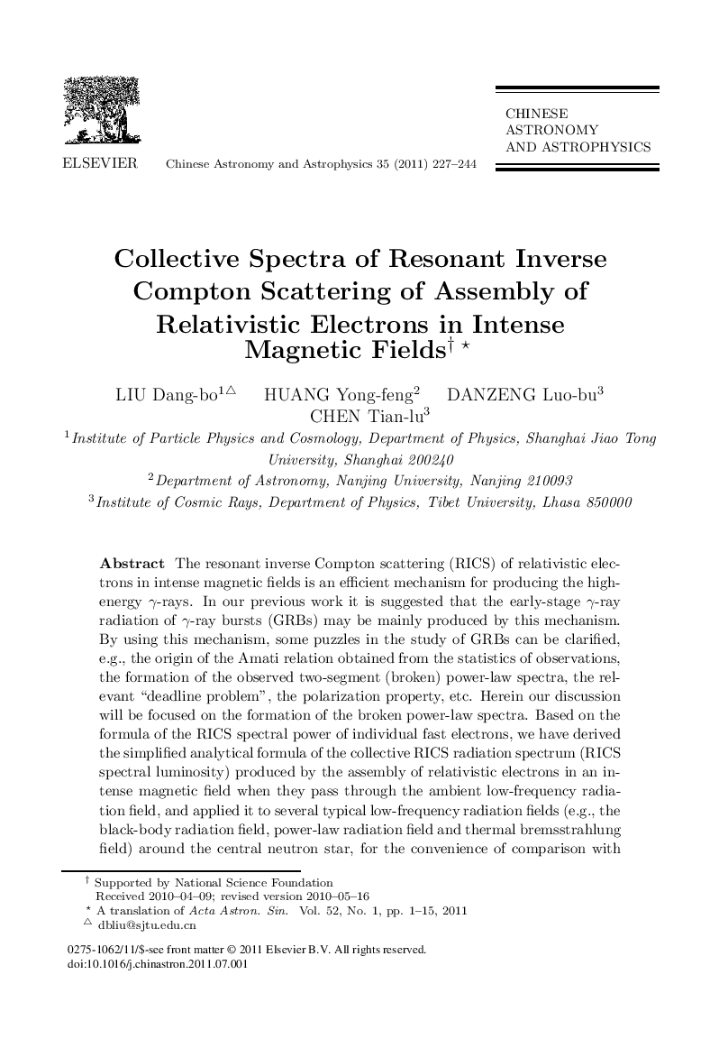 Collective Spectra of Resonant Inverse Compton Scattering of Assembly of Relativistic Electrons in Intense Magnetic Fields* 