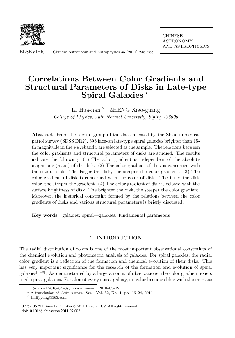 Correlations Between Color Gradients and Structural Parameters of Disks in Late-type Spiral Galaxies