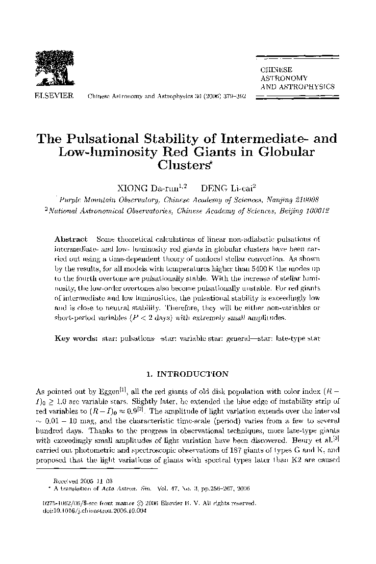 The pulsational stability of intermediate- and low-luminosity red giants in globular clusters *