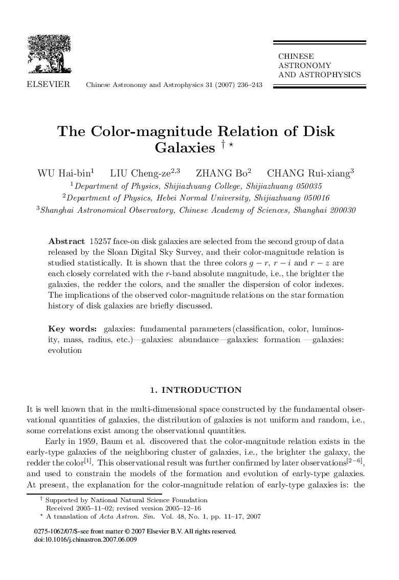 The Color-magnitude Relation of Disk Galaxies