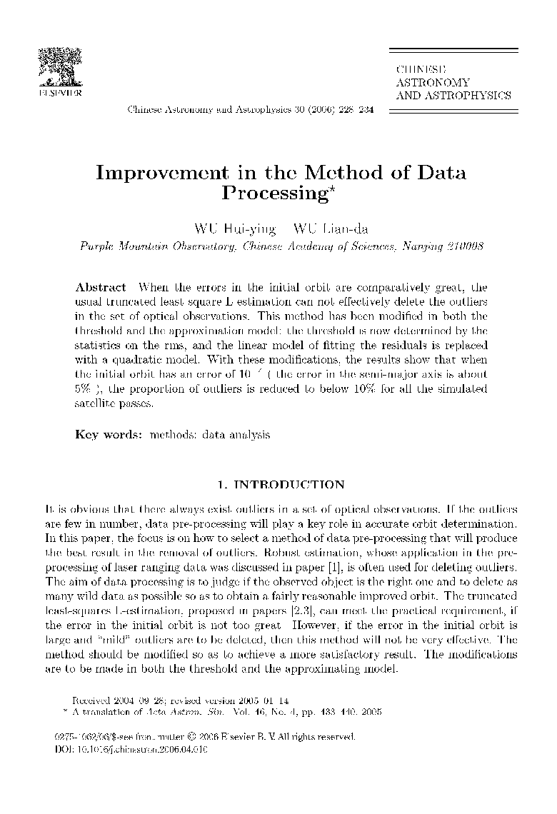 Improvement in the method of data processing *