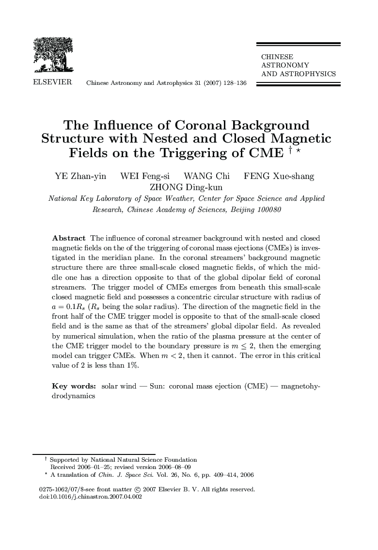 The Influence of Coronal Background Structure with Nested and Closed Magnetic Fields on the Triggering of CME