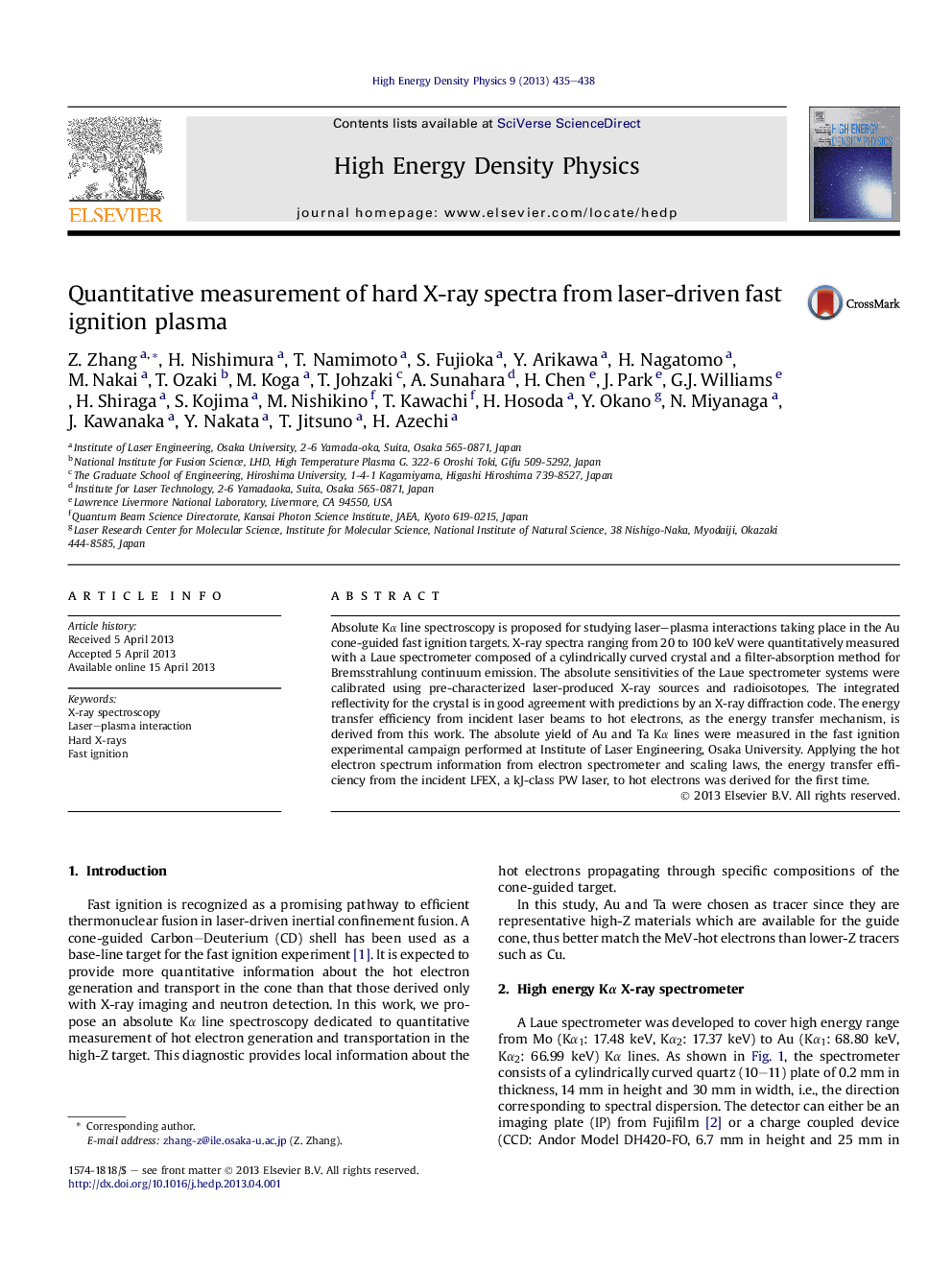 Quantitative measurement of hard X-ray spectra from laser-driven fast ignition plasma