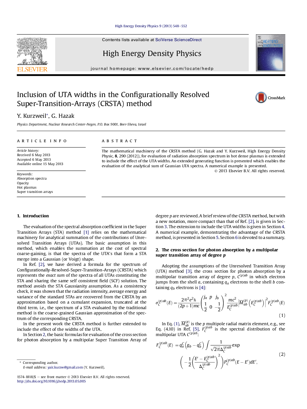 Inclusion of UTA widths in the Configurationally Resolved Super-Transition-Arrays (CRSTA) method