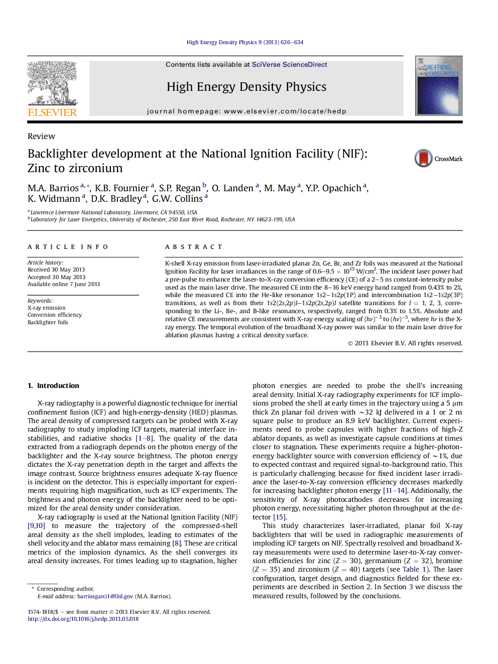 Backlighter development at the National Ignition Facility (NIF): Zinc to zirconium