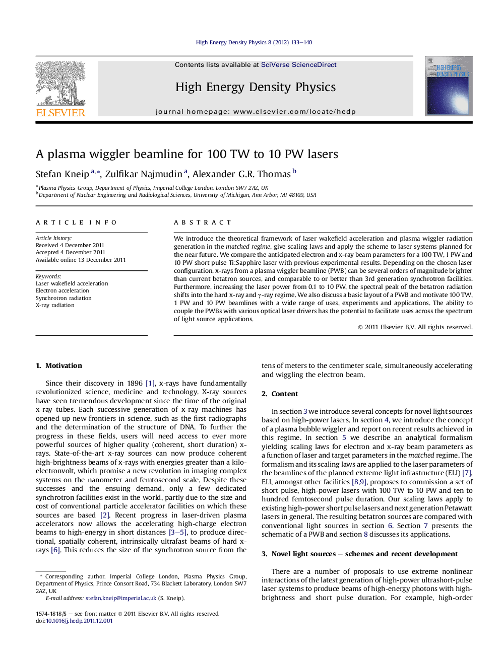 A plasma wiggler beamline for 100 TW to 10 PW lasers