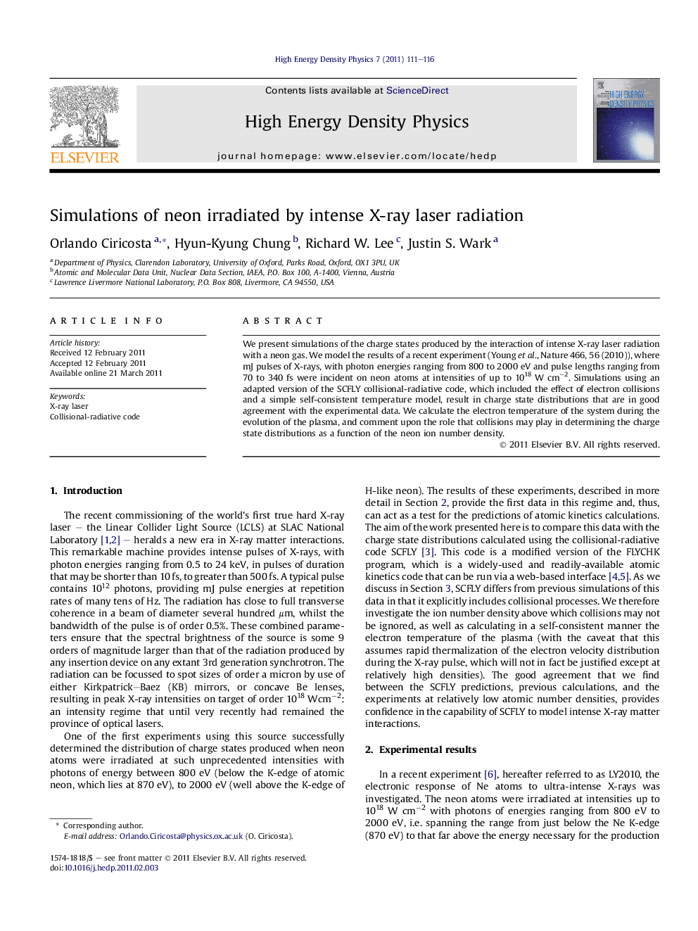 Simulations of neon irradiated by intense X-ray laser radiation