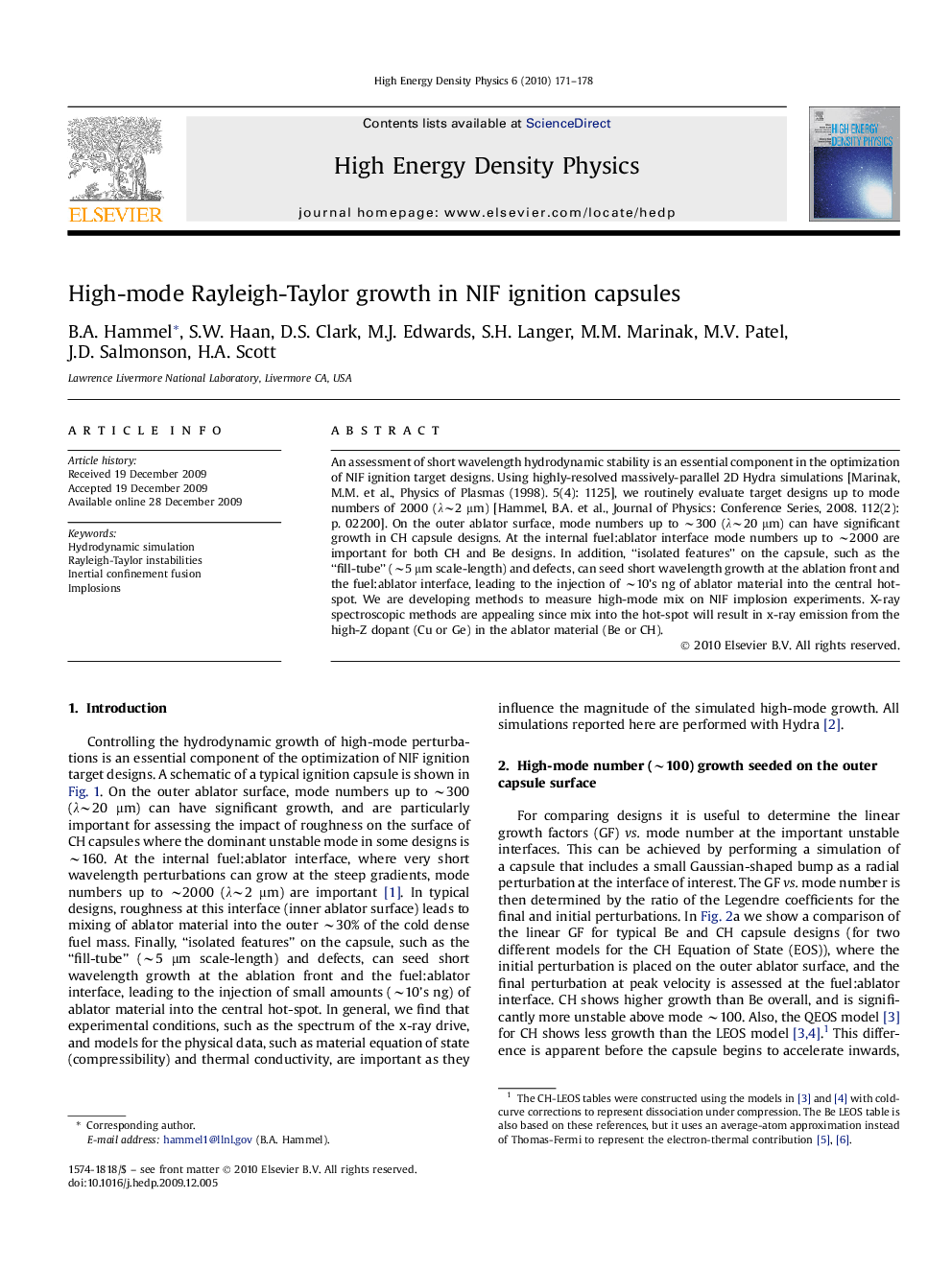 High-mode Rayleigh-Taylor growth in NIF ignition capsules