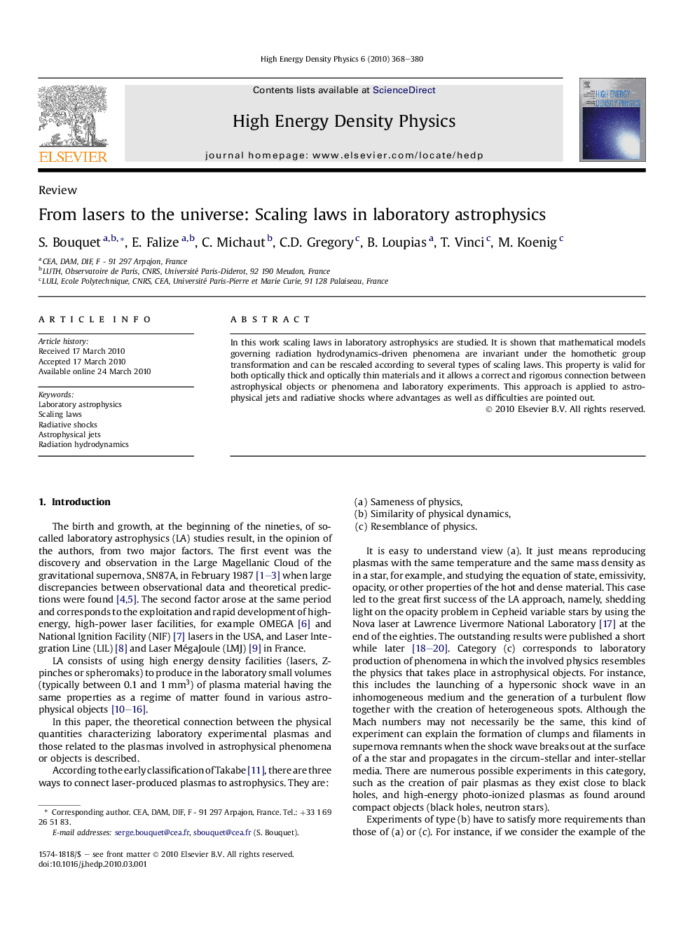 From lasers to the universe: Scaling laws in laboratory astrophysics