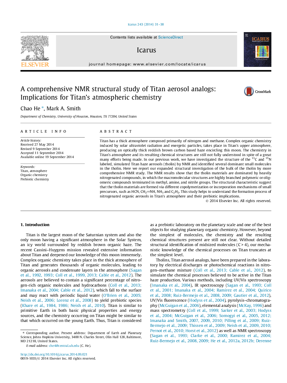 A comprehensive NMR structural study of Titan aerosol analogs: Implications for Titan’s atmospheric chemistry