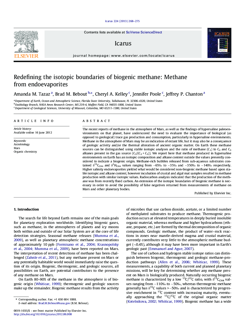 Redefining the isotopic boundaries of biogenic methane: Methane from endoevaporites