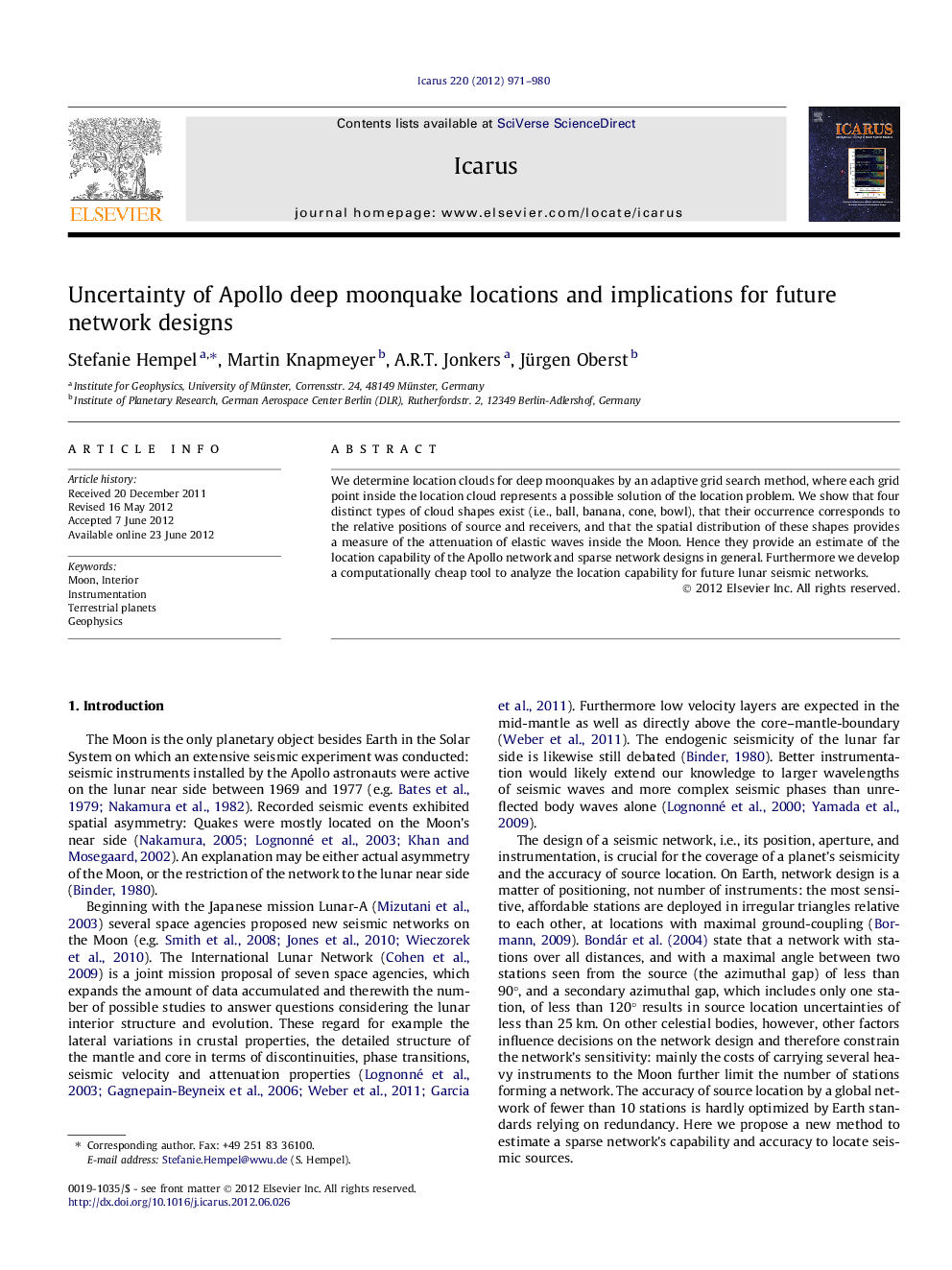 Uncertainty of Apollo deep moonquake locations and implications for future network designs