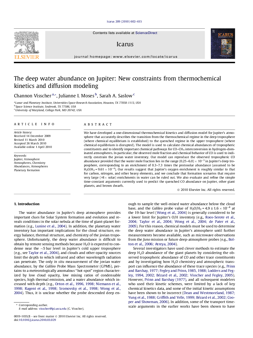 The deep water abundance on Jupiter: New constraints from thermochemical kinetics and diffusion modeling