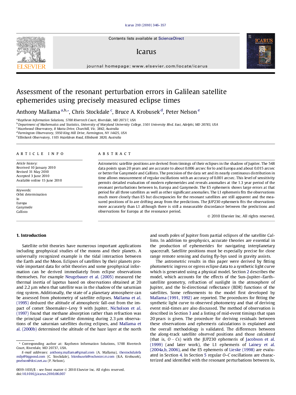 Assessment of the resonant perturbation errors in Galilean satellite ephemerides using precisely measured eclipse times