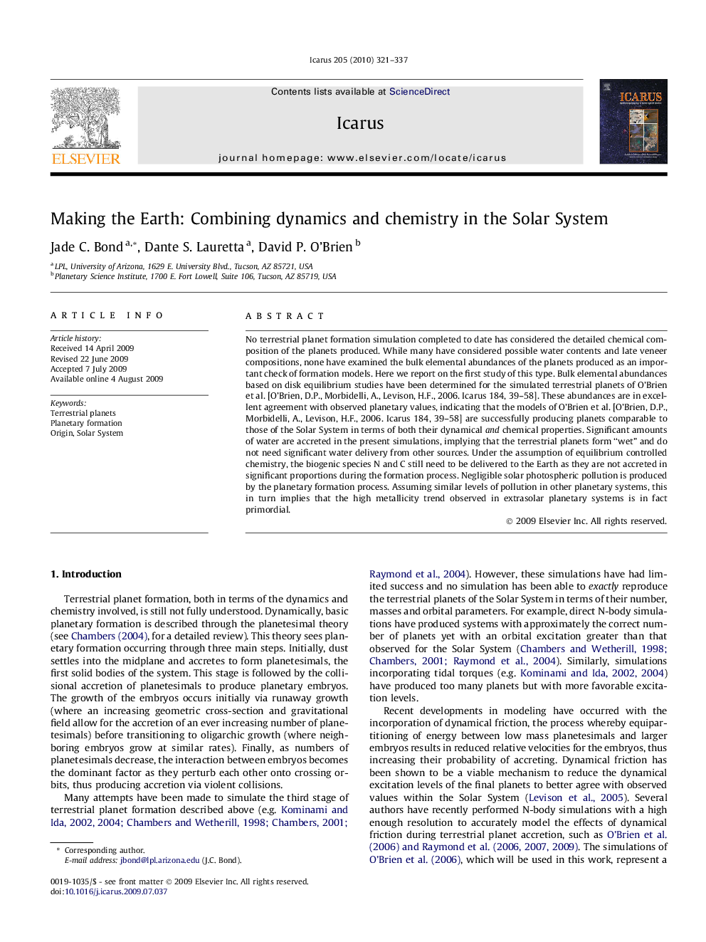 Making the Earth: Combining dynamics and chemistry in the Solar System