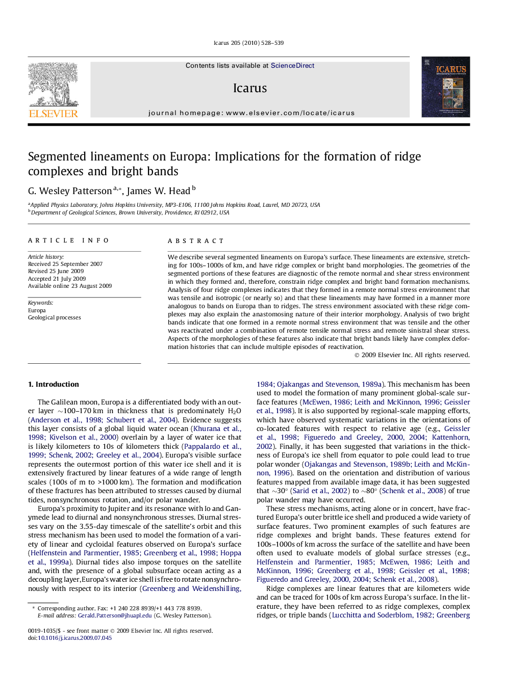 Segmented lineaments on Europa: Implications for the formation of ridge complexes and bright bands