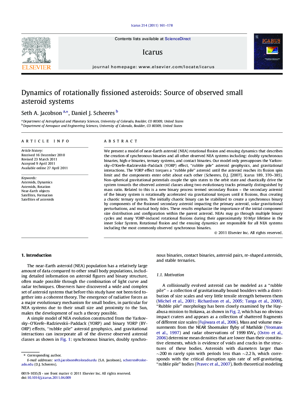 Dynamics of rotationally fissioned asteroids: Source of observed small asteroid systems