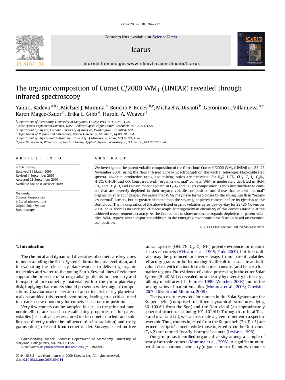 The organic composition of Comet C/2000 WM1 (LINEAR) revealed through infrared spectroscopy