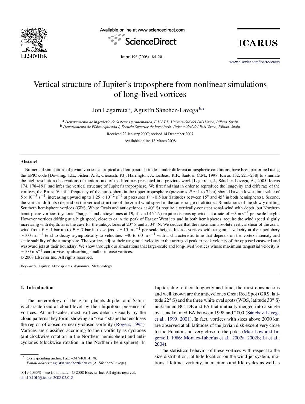 Vertical structure of Jupiter's troposphere from nonlinear simulations of long-lived vortices