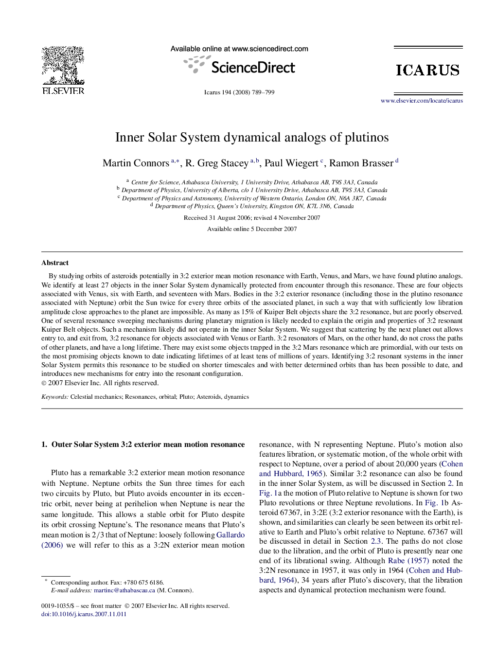 Inner Solar System dynamical analogs of plutinos